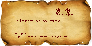 Meltzer Nikoletta névjegykártya